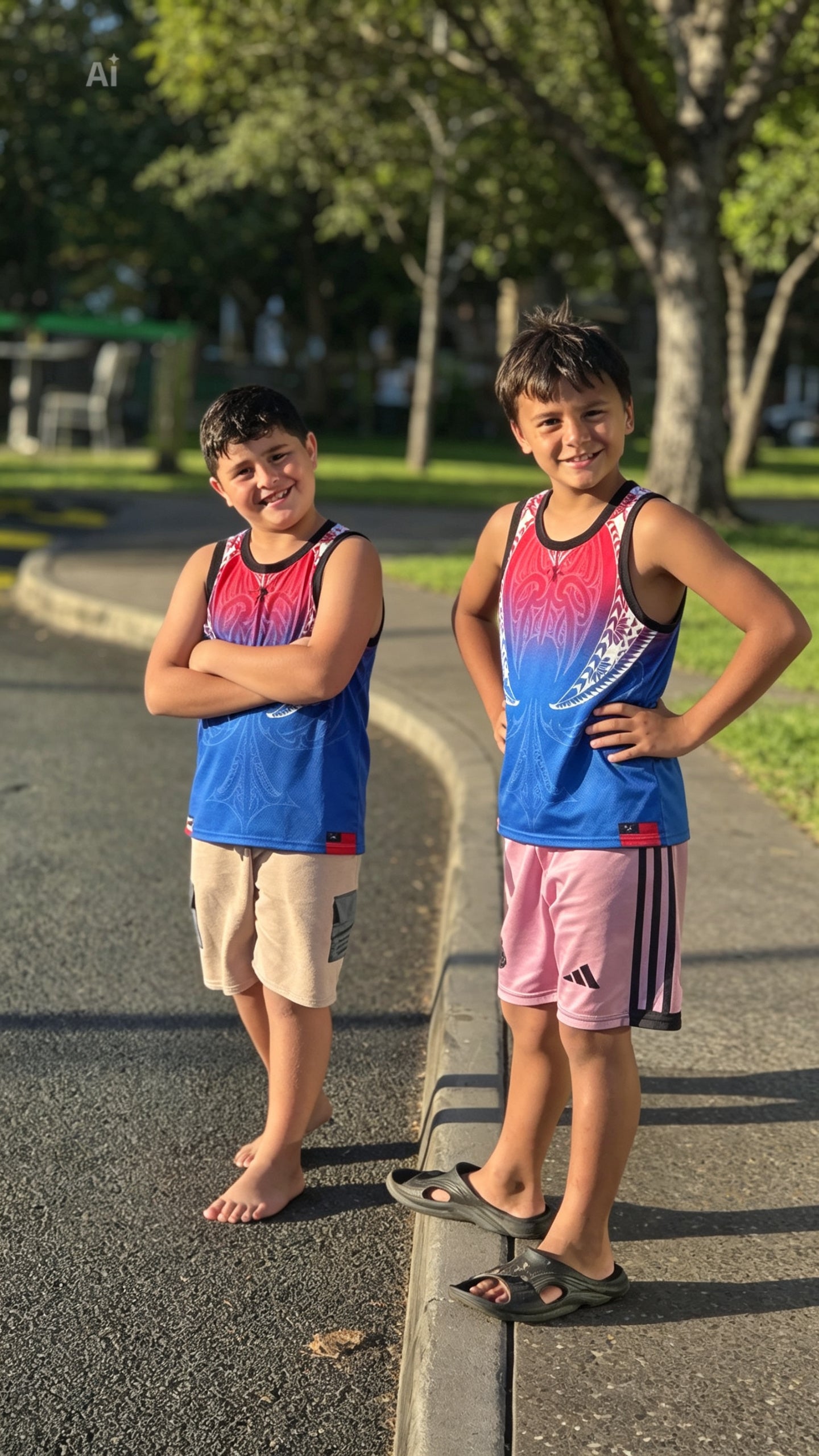 Samoan Māori Fusion Performance Singlet