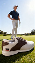 Whenua Classic Golf Shoe – Sand & Brown